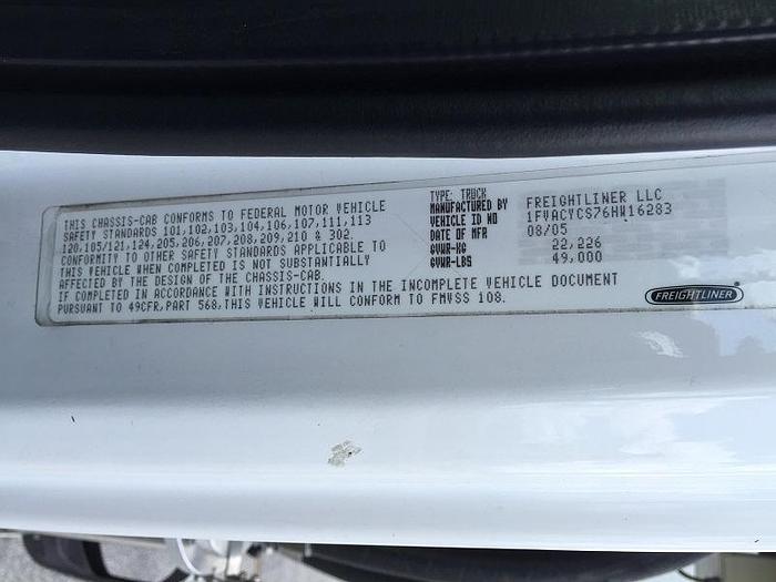 Used Unit #: 17326 - 2006 Freightliner chassis, Manufactured by DTS.