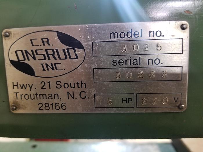 Used Onsrud 3025 Inverted Pin Router