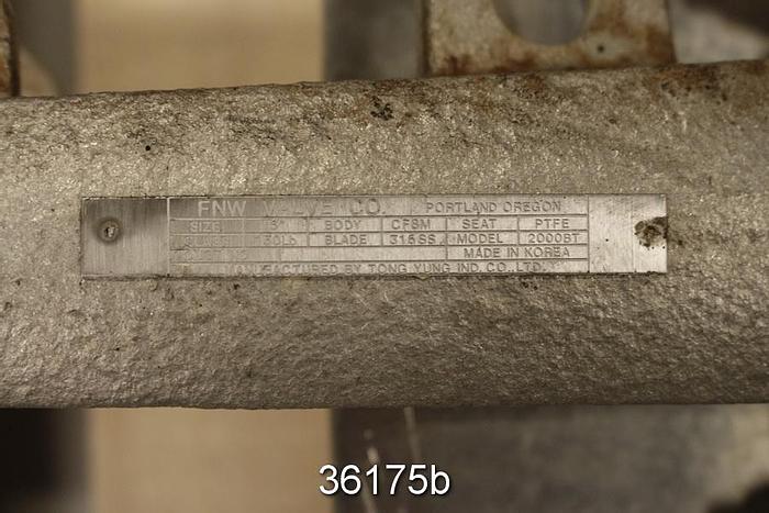 Used Fnw 6" Hand Operated Knife Gate Valve #36175