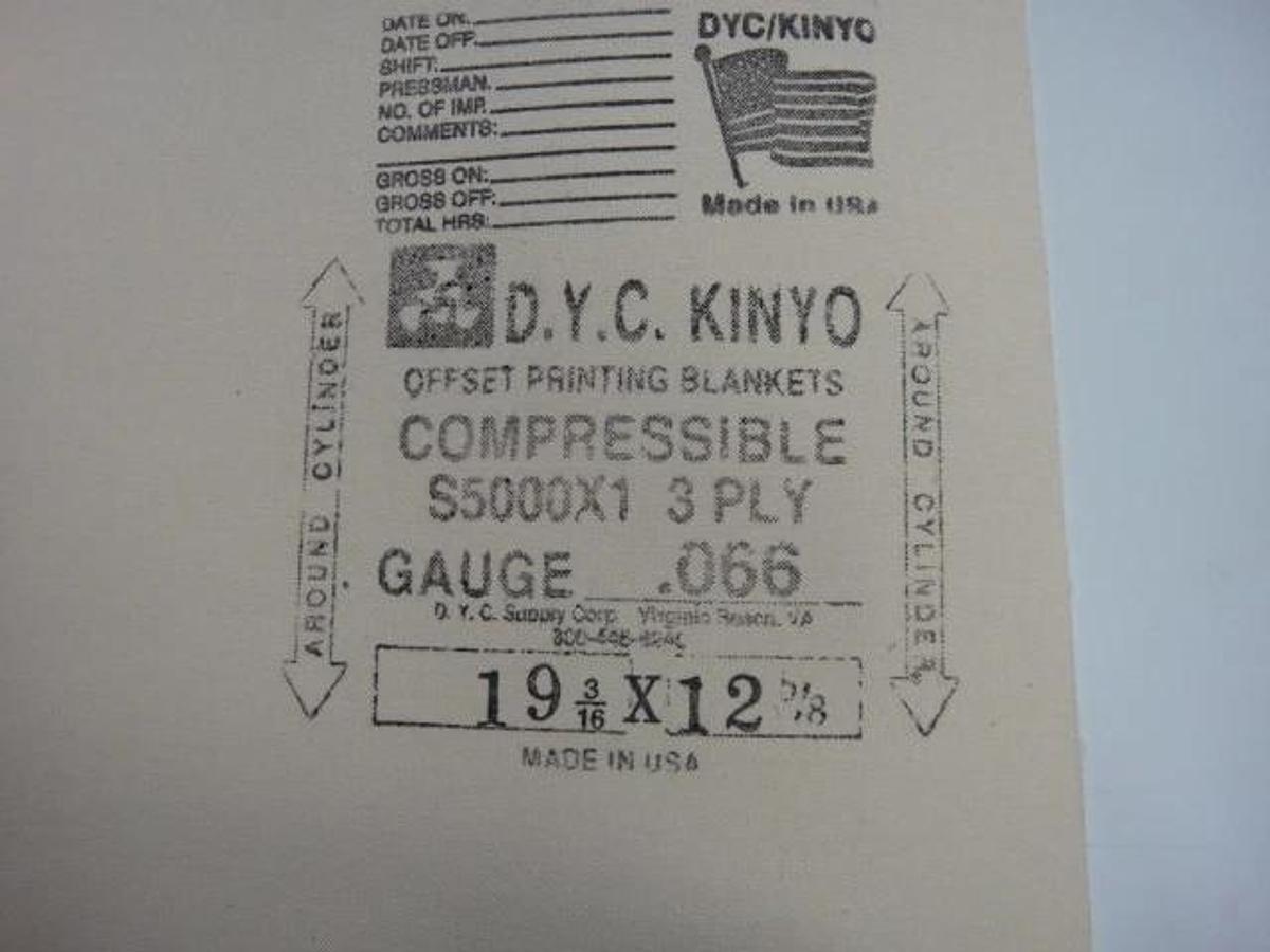 Blanket S5000x1, 3 Ply