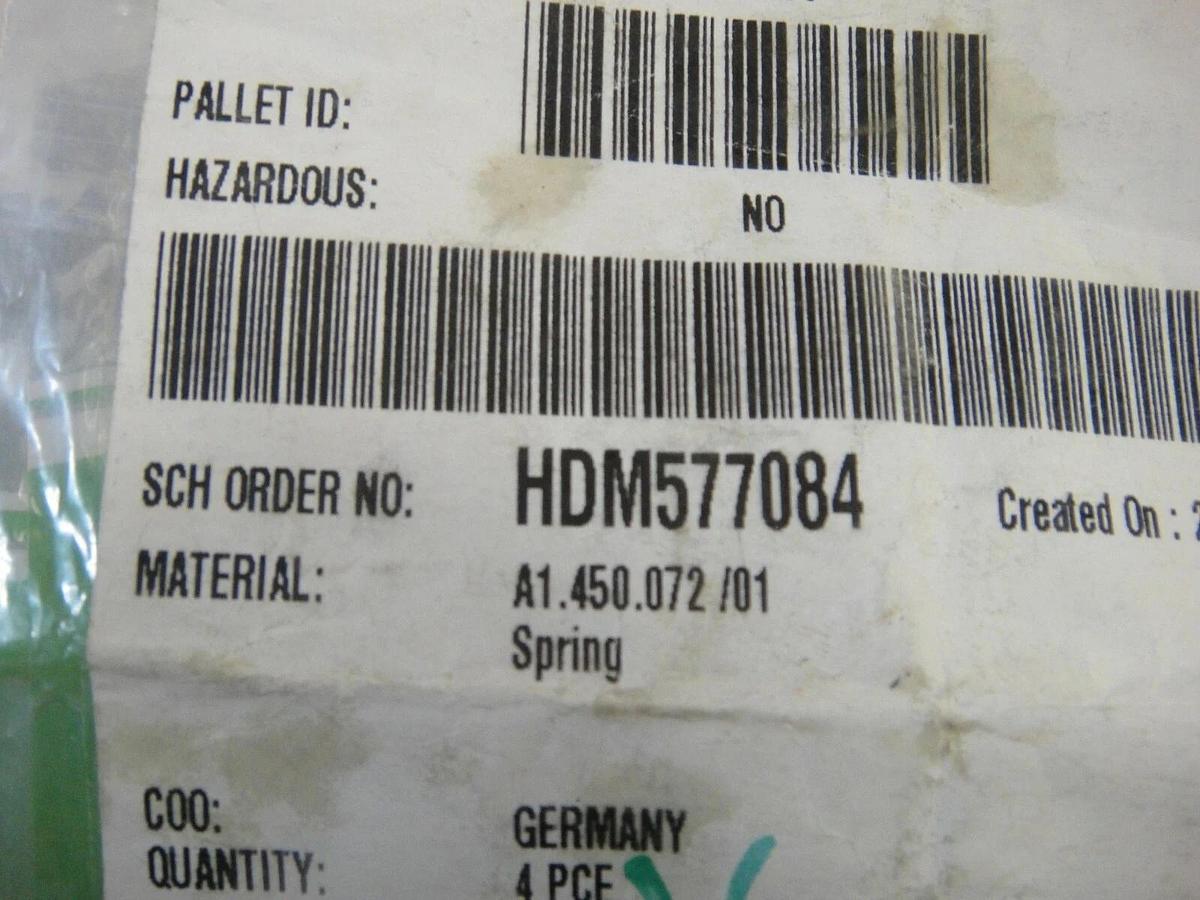 Used Heidelberg Spring, Part #A1.450.072101