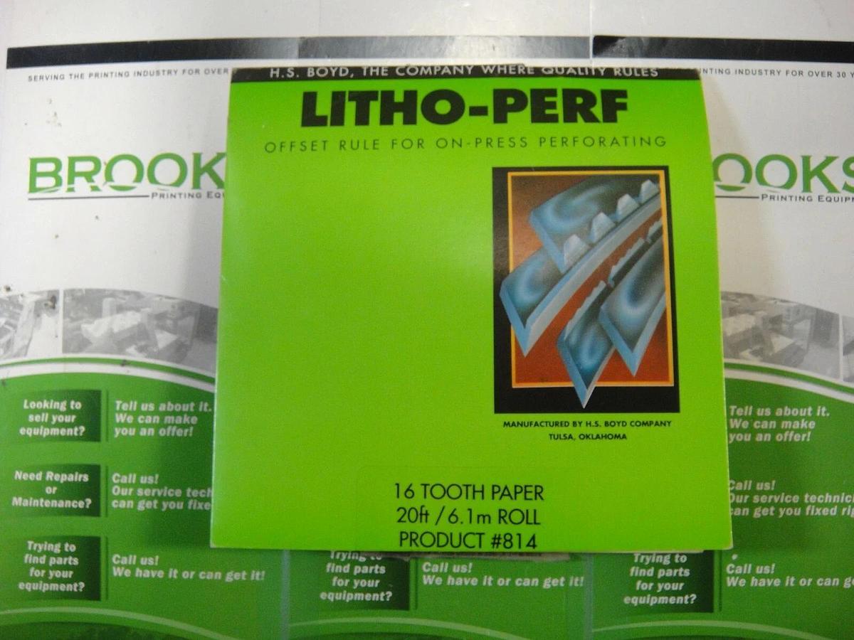 Used Litho-Score 16 Tooth (Score Paper or Card) Product #814