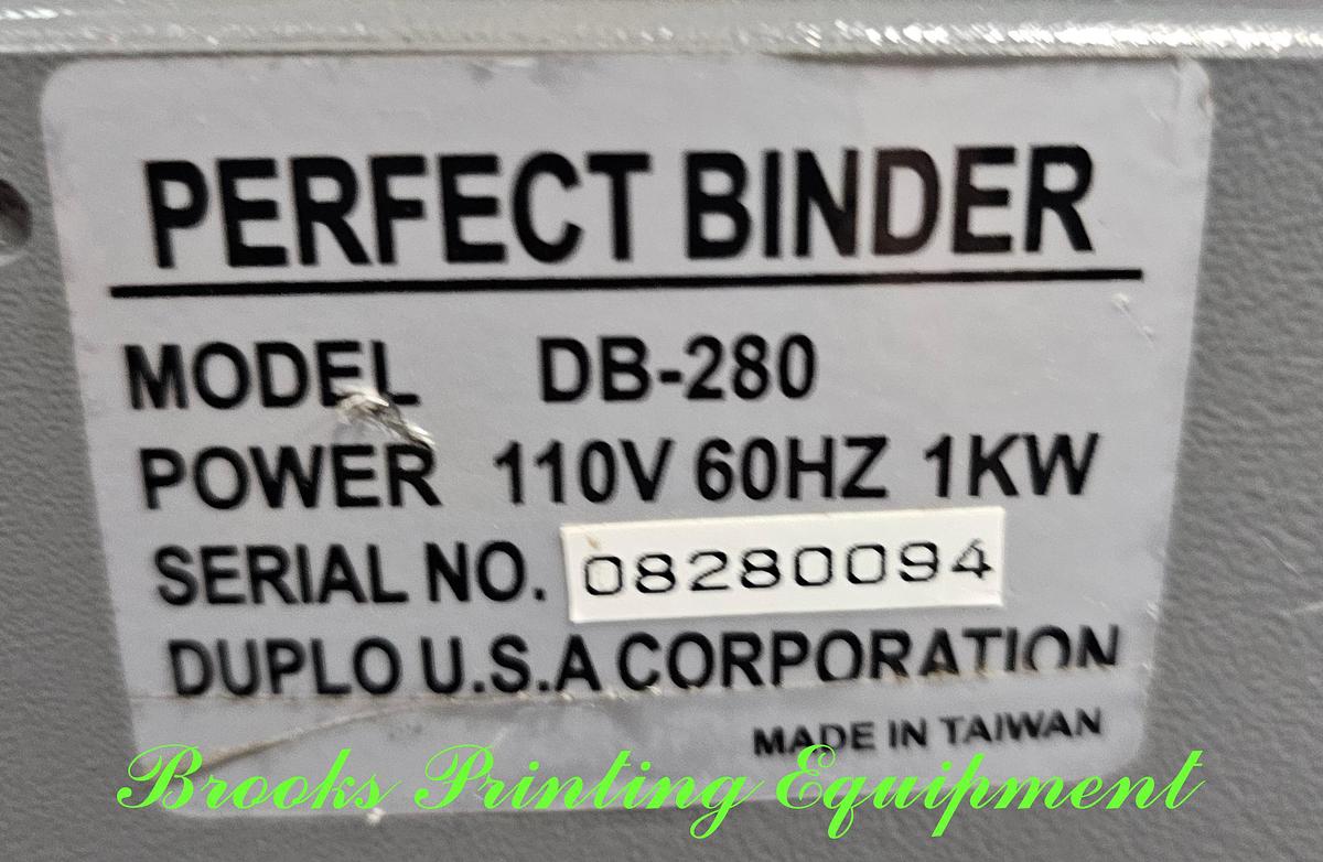 Used Duplo DB-280 Perfect Binder