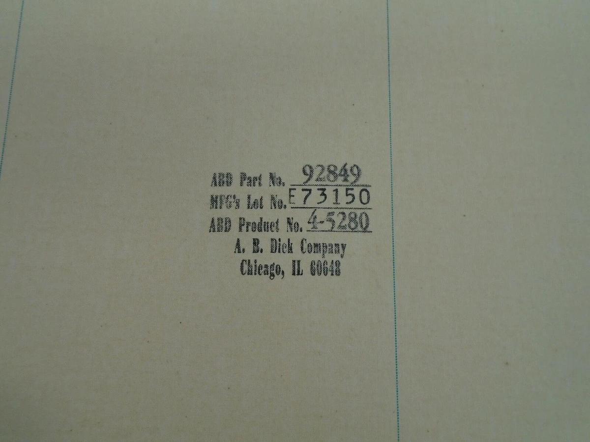 AB Dick Blanket, Part #92849