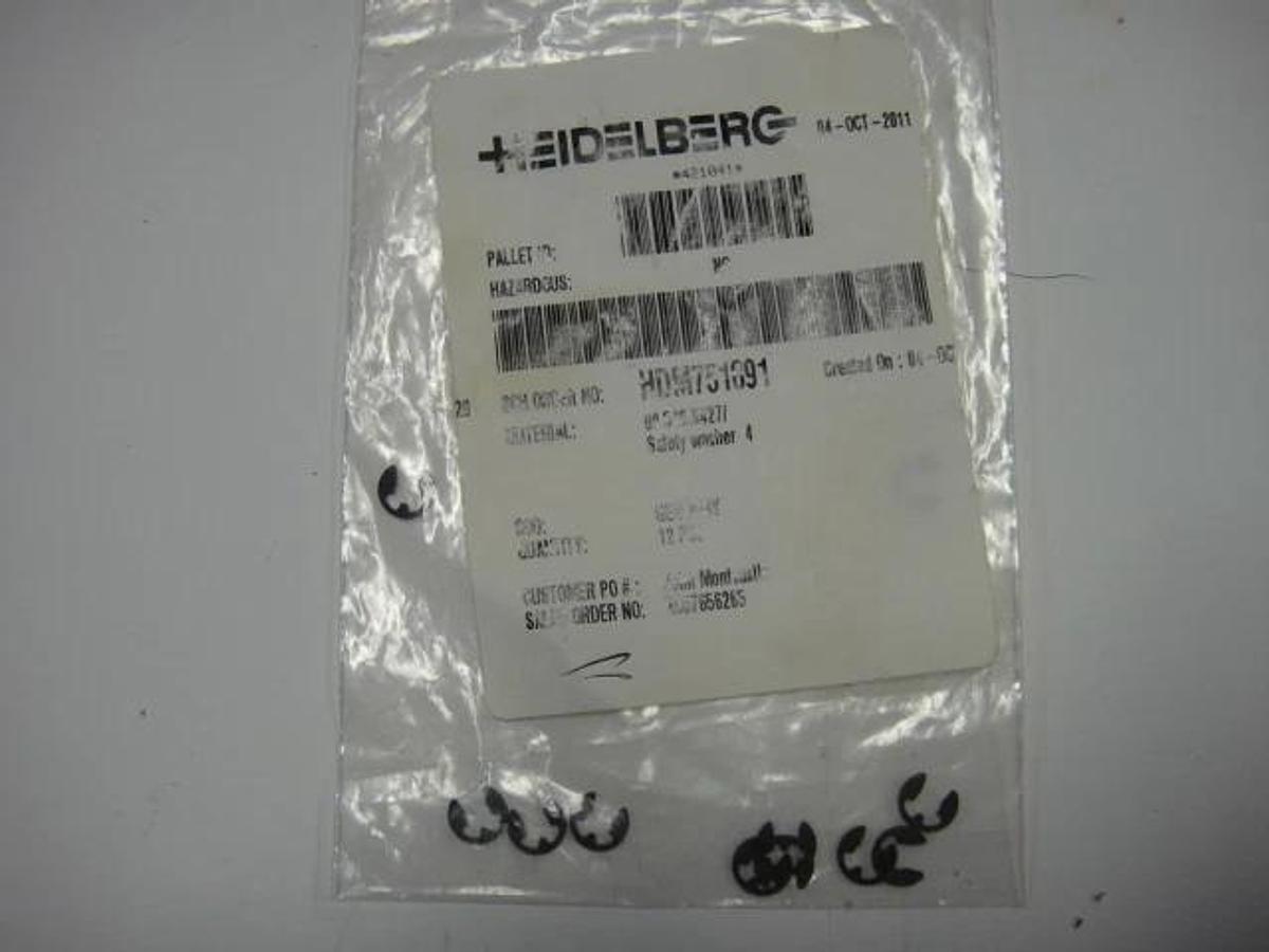 Used Heidelberg Safety Washer, Part #HDM751891