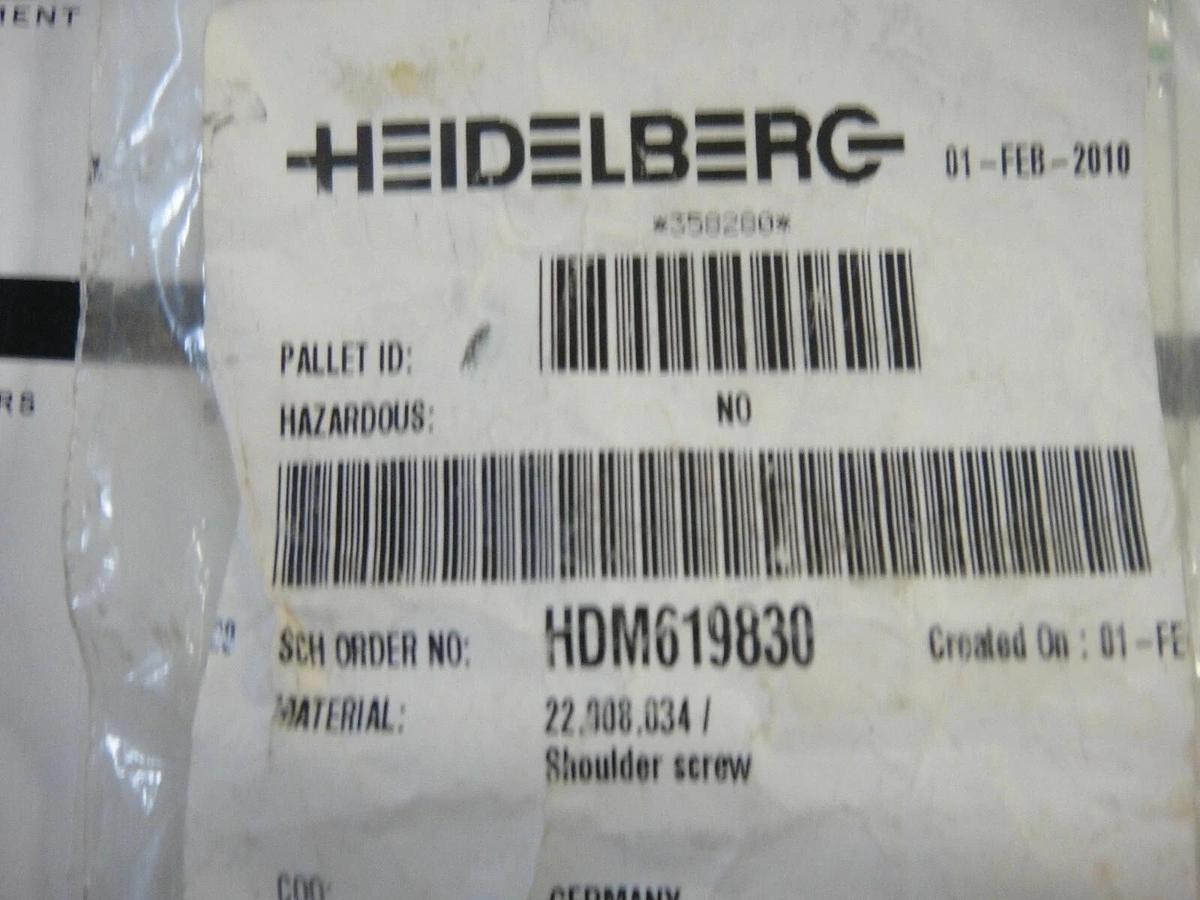 Heidelberg Shoulder Screw, Part #22.008.034