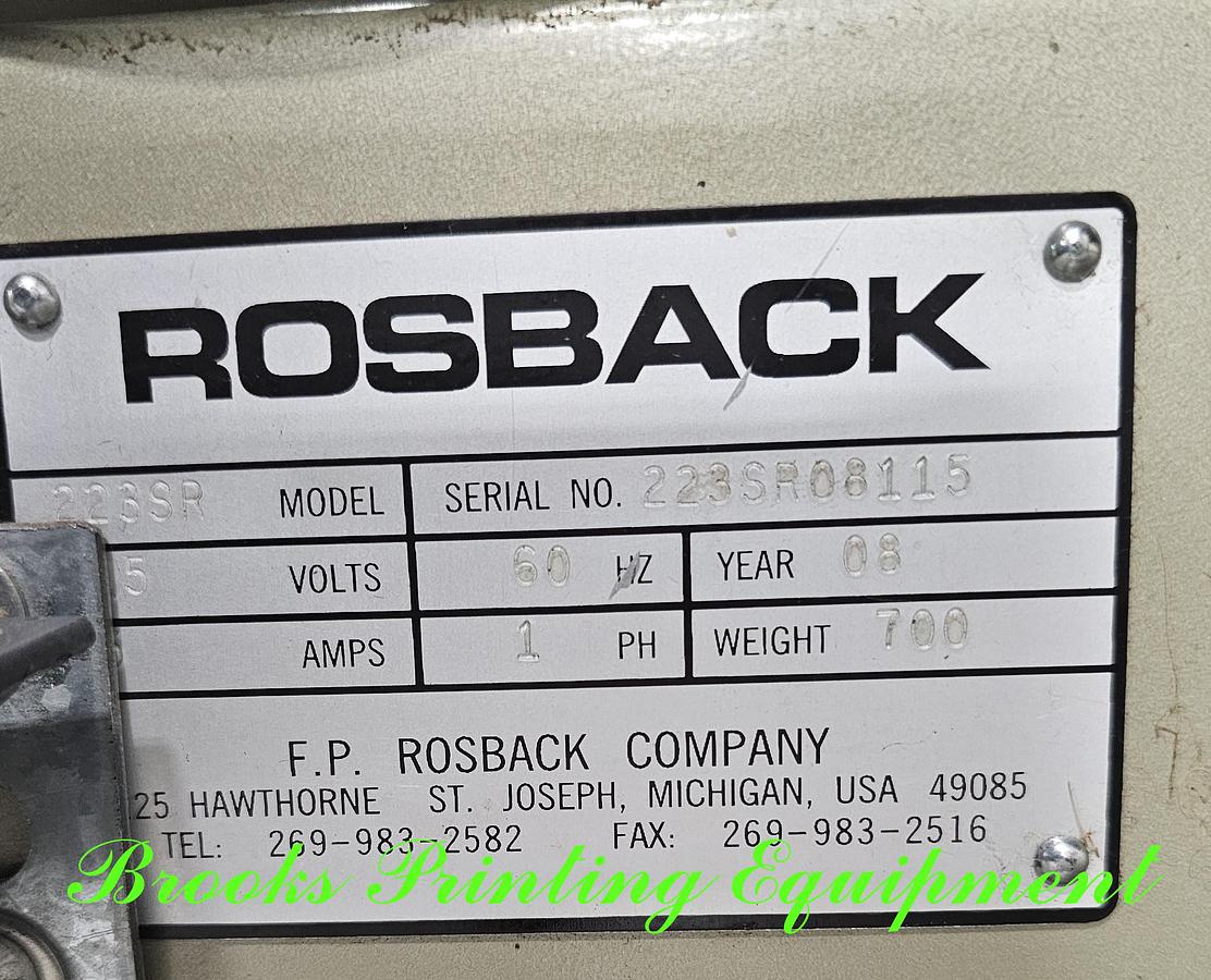 Used Rosback 223SR, 2008