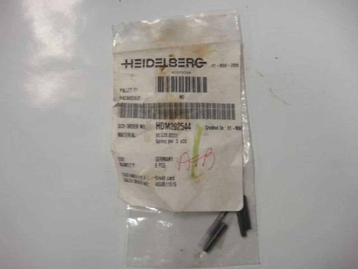 Used Heidelberg Spring Pin, Part #HDM202544