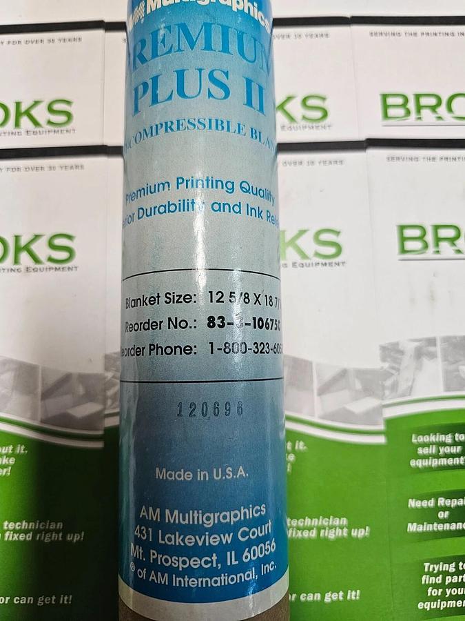 Multigraphics Premium Plus II Semi Compressible Blanket, Part #83-3-106750