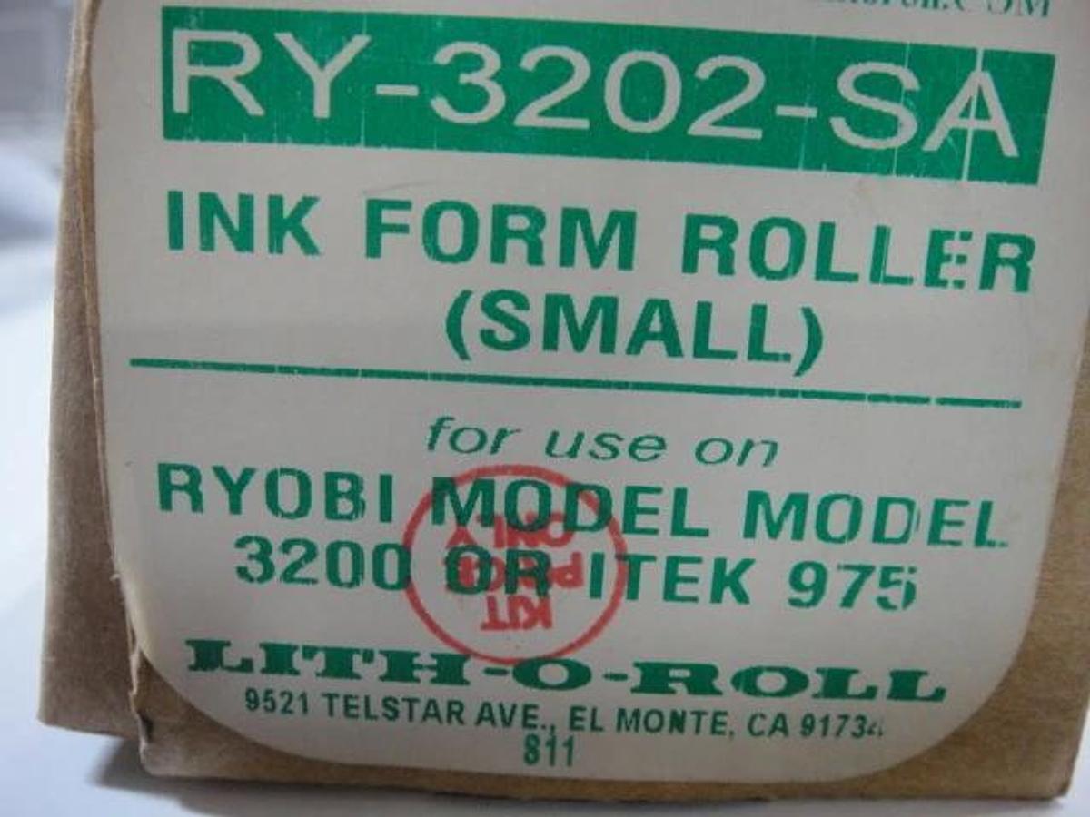 Ryobi 3200 or Itek 975 Ink Form Roller (Small), Part #RY-3202-SA