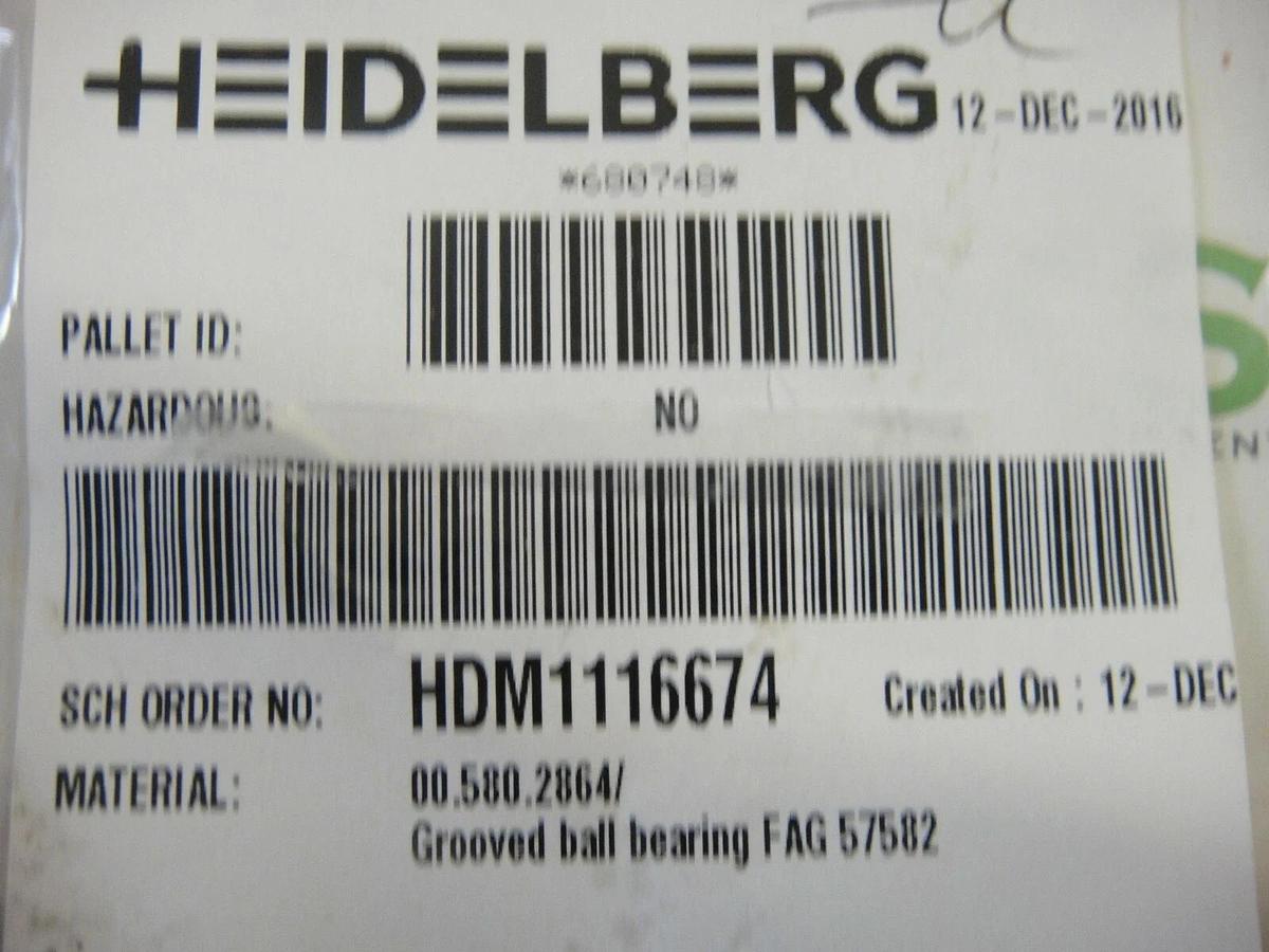 Heidelberg Grooved Ball Bearing, Part #00.058.2864