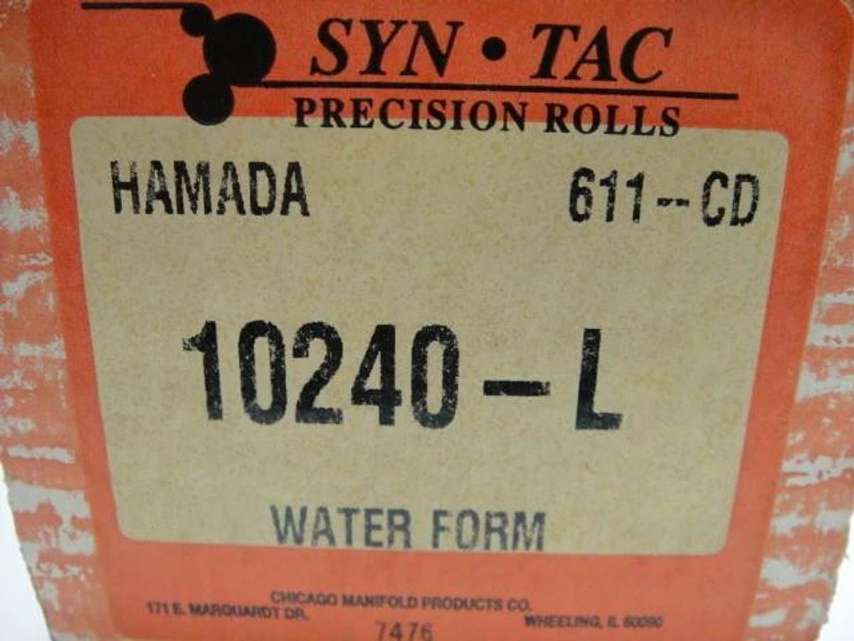 Hamada Duetto 611-612, 2nd Unit CD Water Form Roller, Part #10240-L