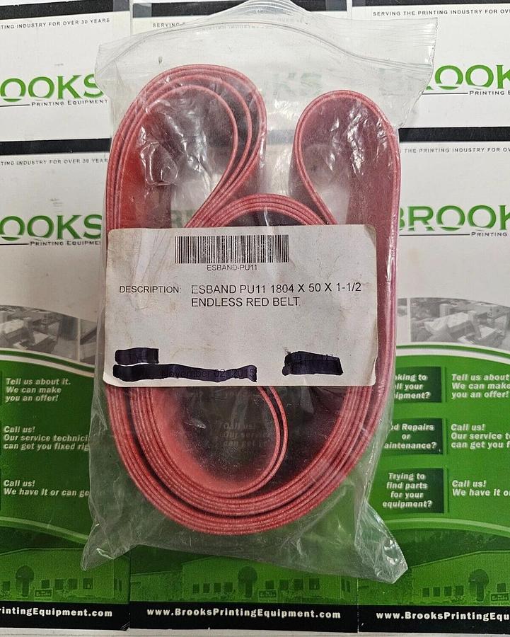 MBO Red Infeed Belt, Part #0106920