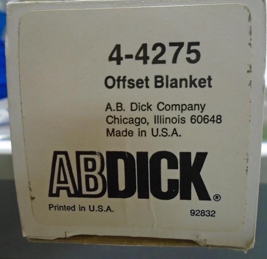 Used AB Dick Blanket, Part #4-4275