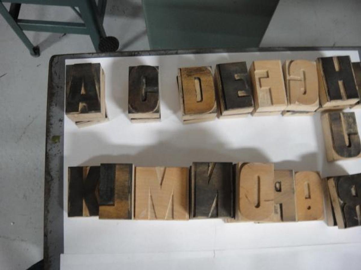 Used Heidelberg Wood Type, $10 Per Letter