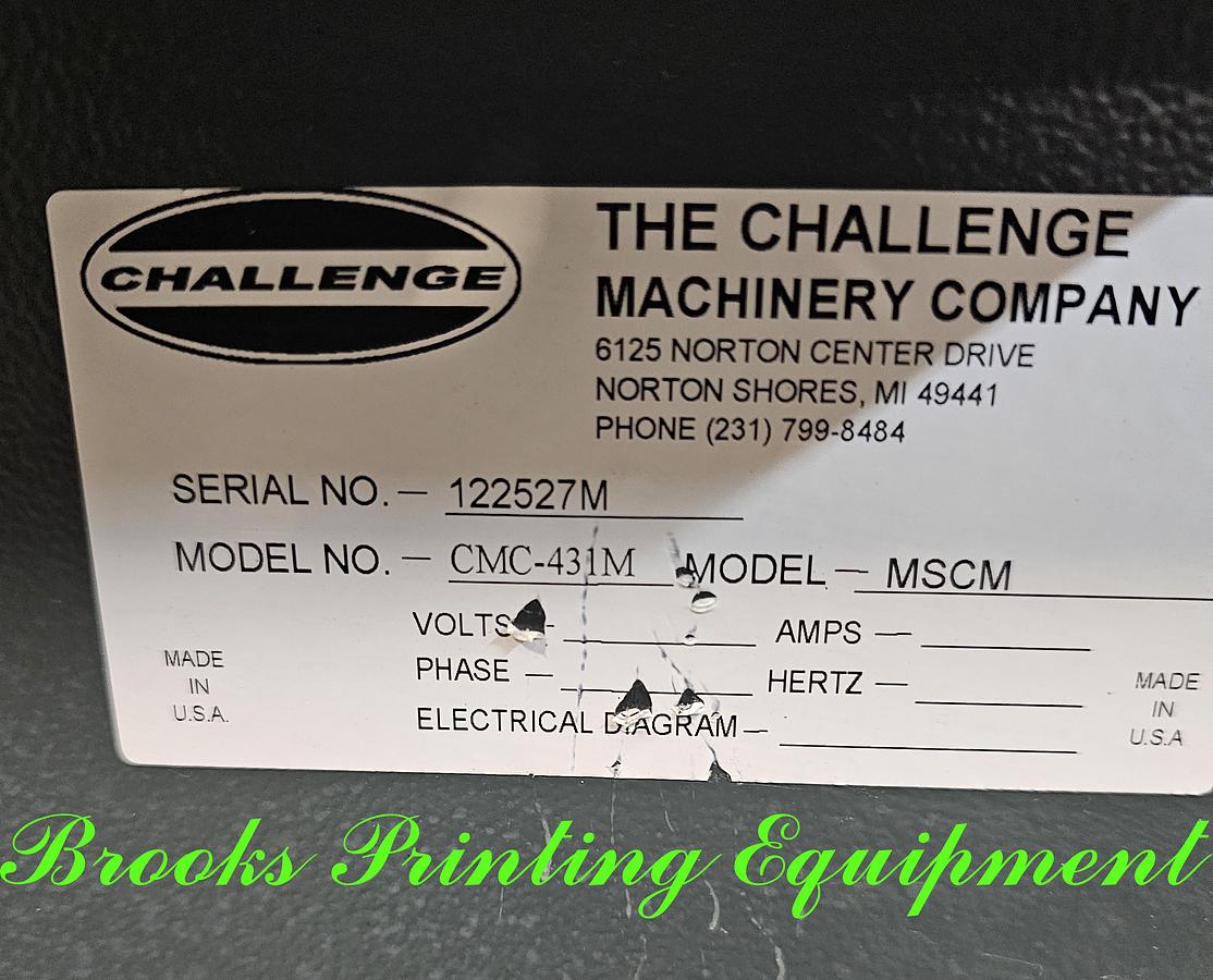 Used Challenge Single Cornering Machine  Not Available Until March