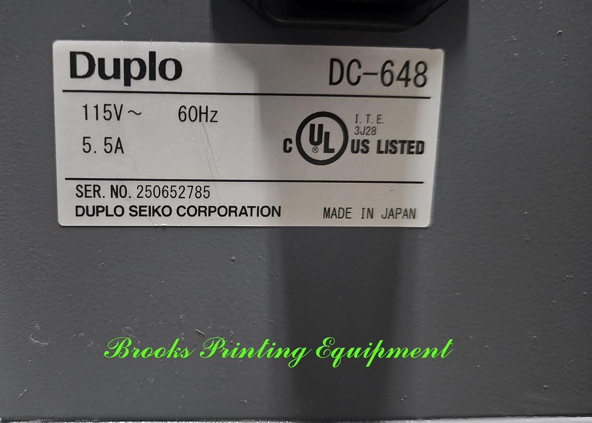 Used Duplo DC-648 Slitter/Cutter/Creaser, 2025 Video