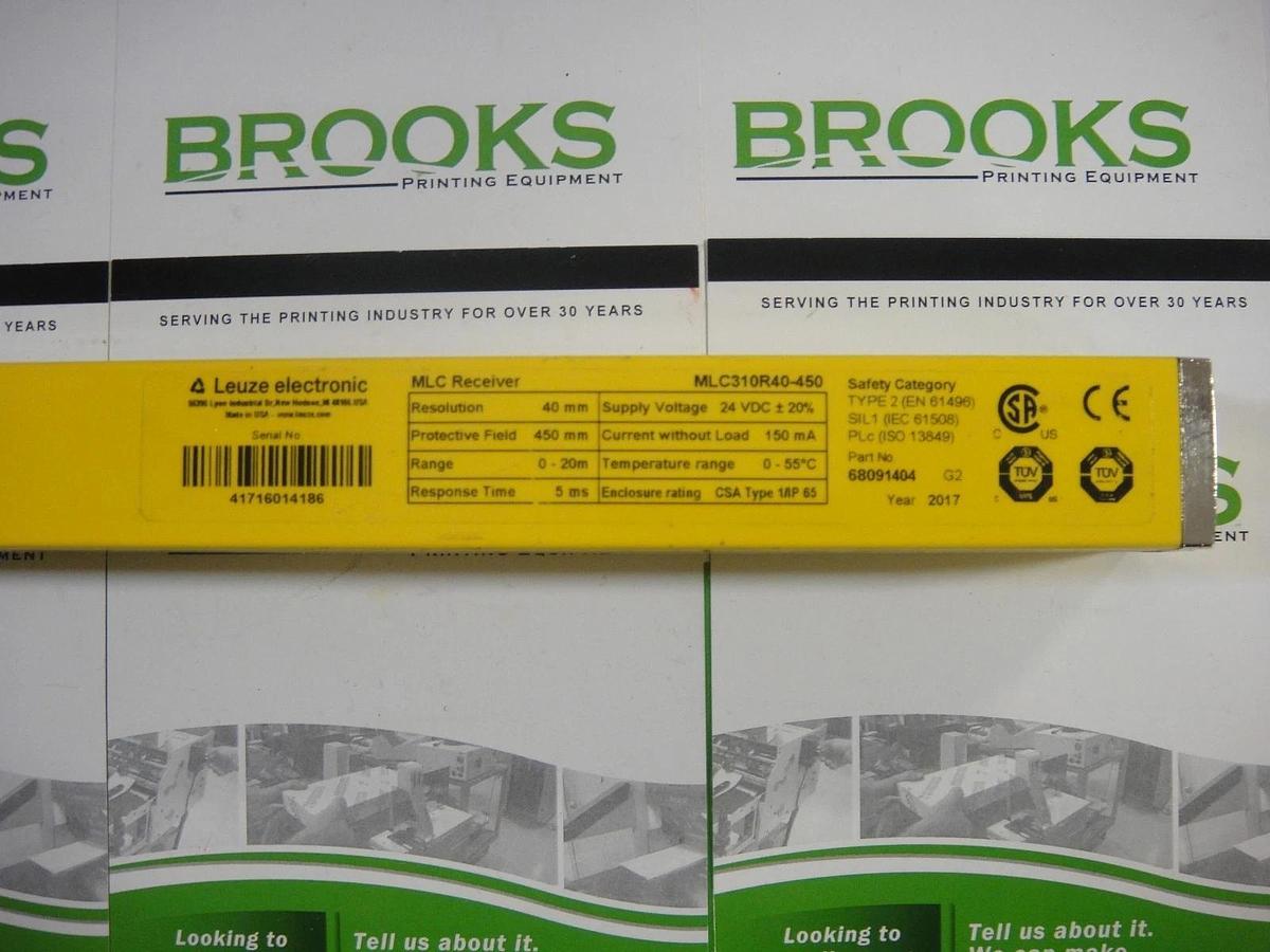 Leuze MLC300T40-450 - Safety light curtain transmitter, 2017    Part #68090404