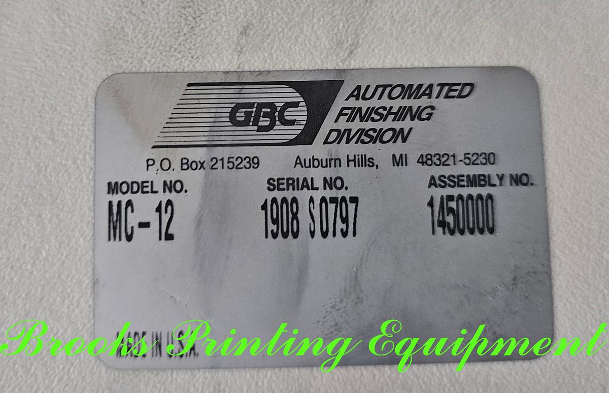 Used GBC MC-12 Twin Loop Closer