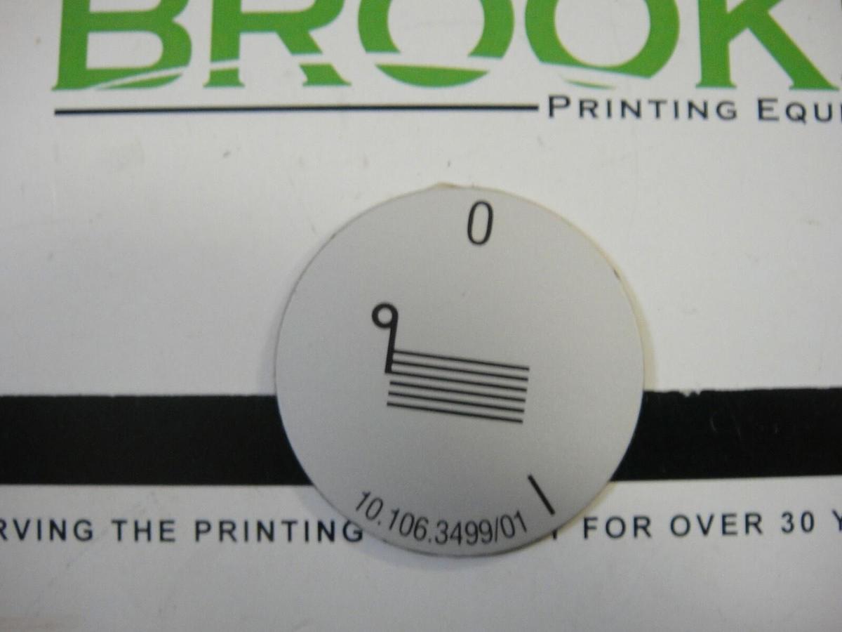 Heidelberg Plate, Part #10.106.3499/01