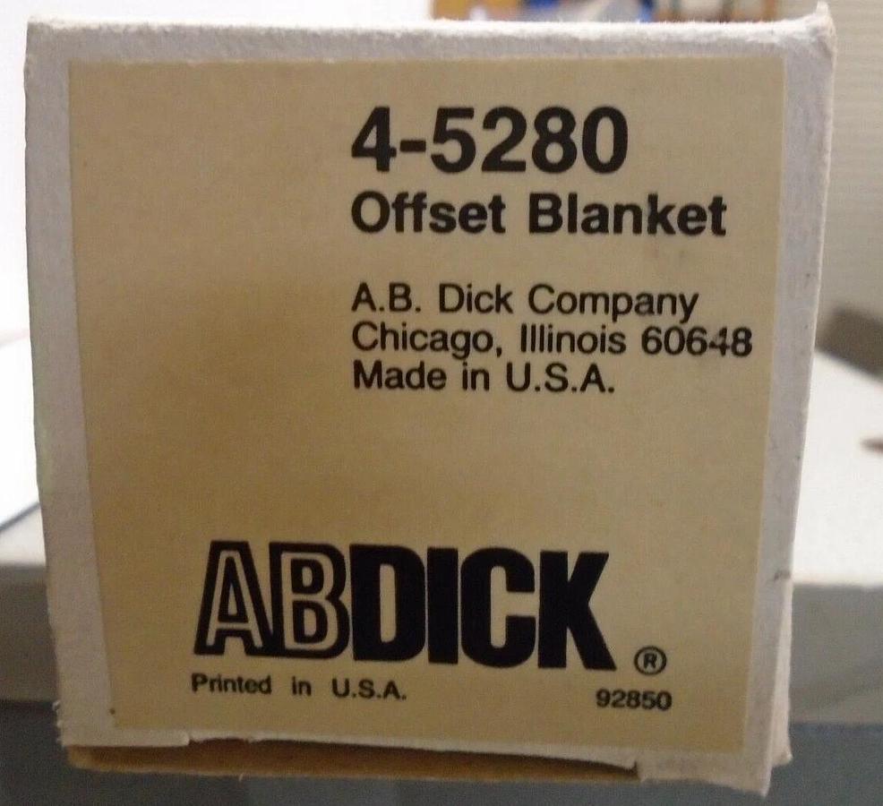 AB Dick Blanket, Part #4-5280