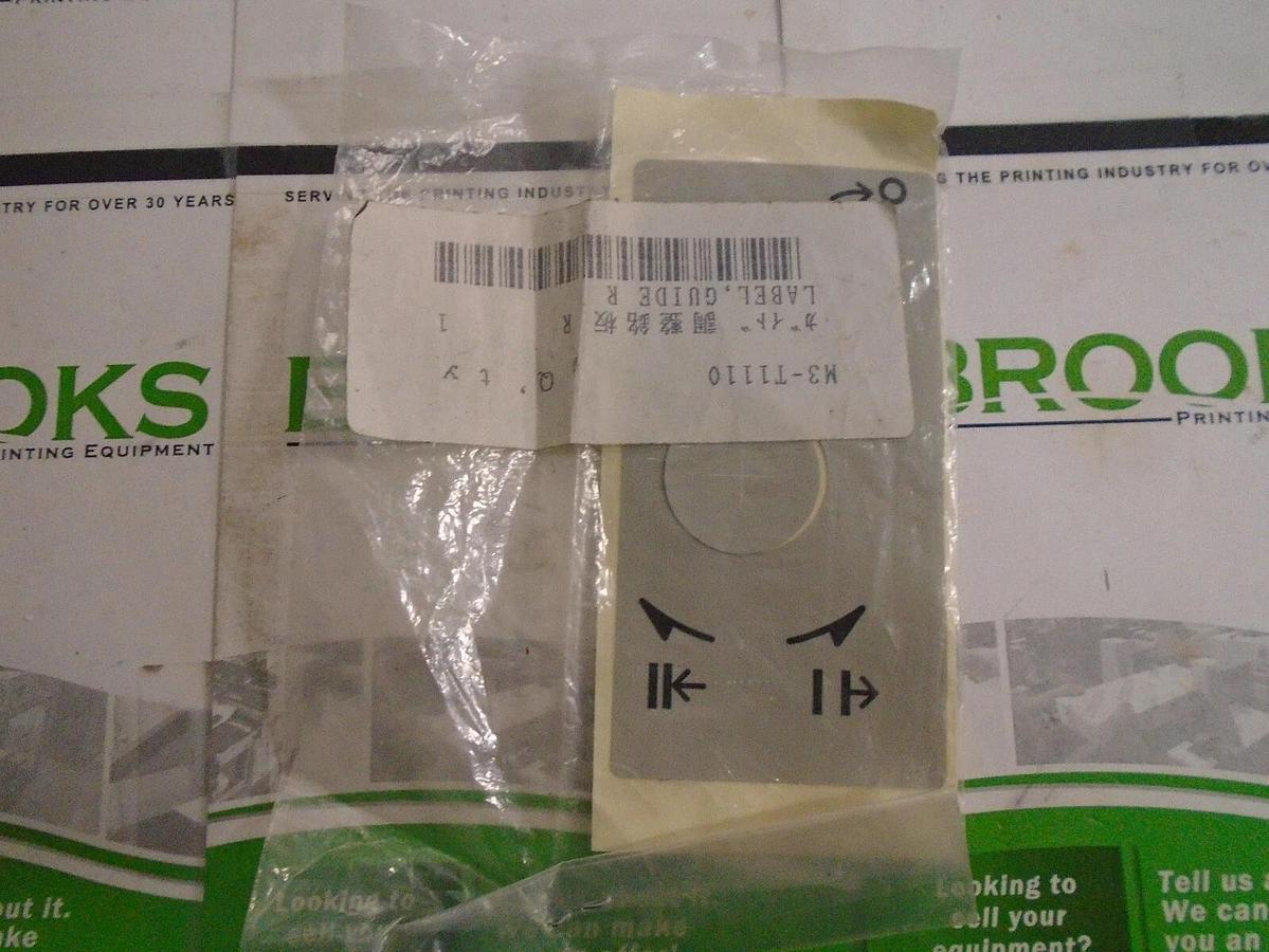 Used AB Dick Label Guide R, Part #M3-T1110