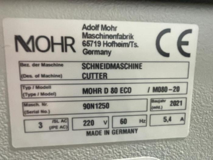 Mohr D80 ECO Paper Cutter, 2021