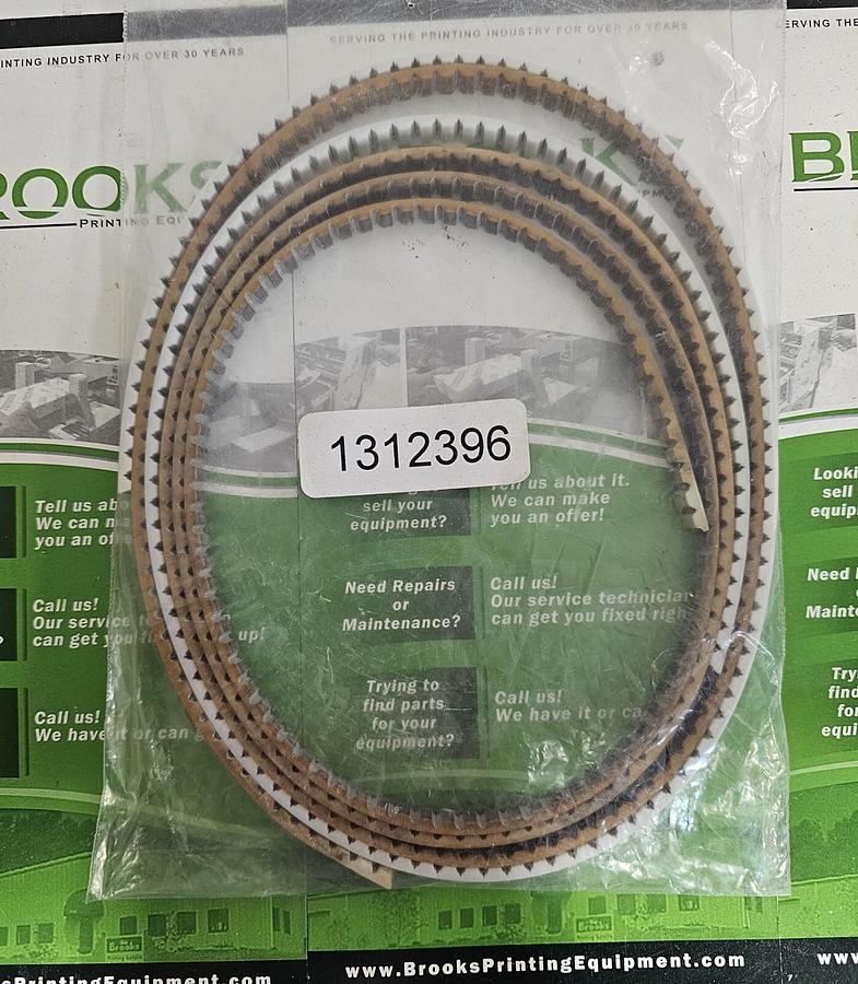 Used MBO White Toothed Fold Plate Belt, Part #1312396