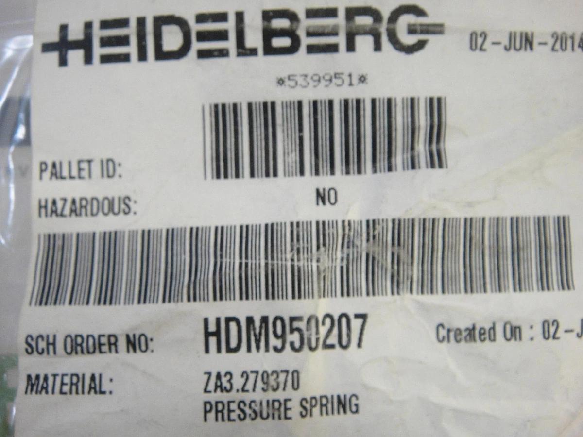 Heidelberg Pressure Spring, Part #ZA3.279370
