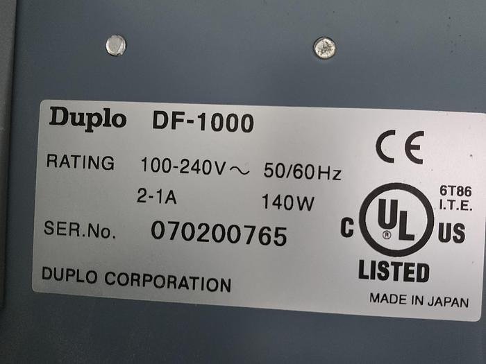 Used Duplo DF-1000, 2007