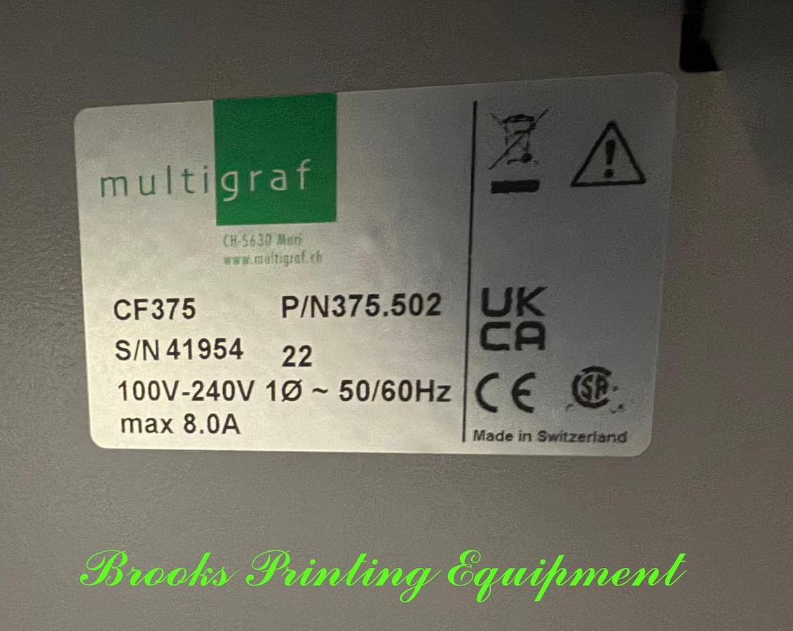Used Multigraf Touchline CF375, 2025