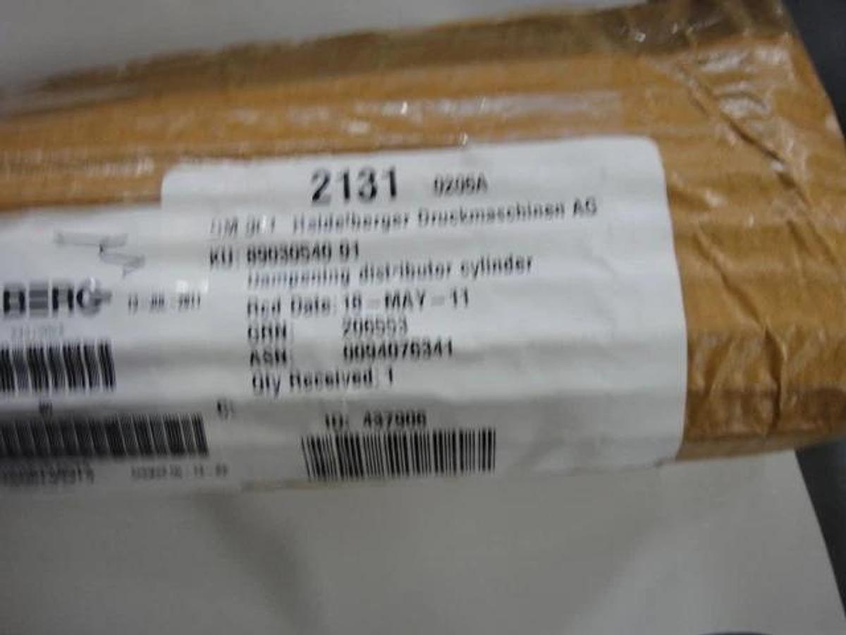 Used Heidelberg GTOZ Dampening Distributor Cylinder, Part #HDM734573