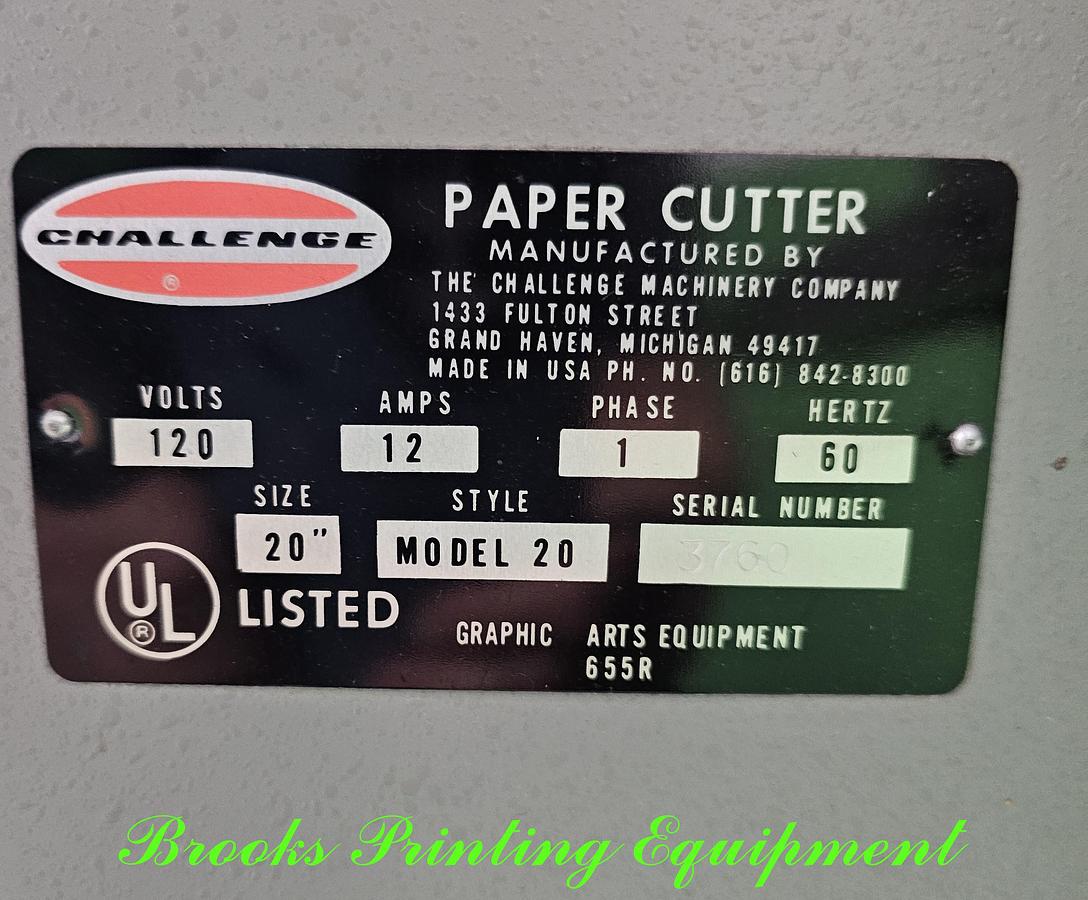 Used Challenge Model 20