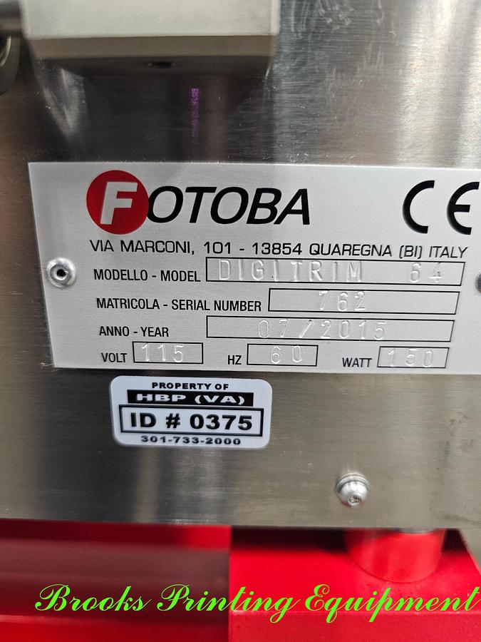 Used Fotoba Digitrim 64", 2015 Video