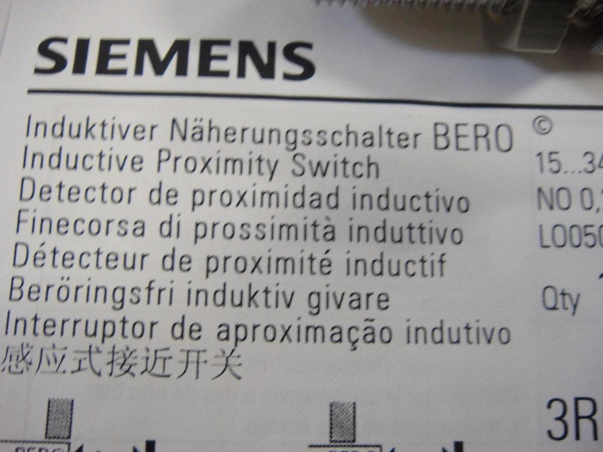 Siemens Inductive Proximity Switch, Part #3RG4112-3AG02