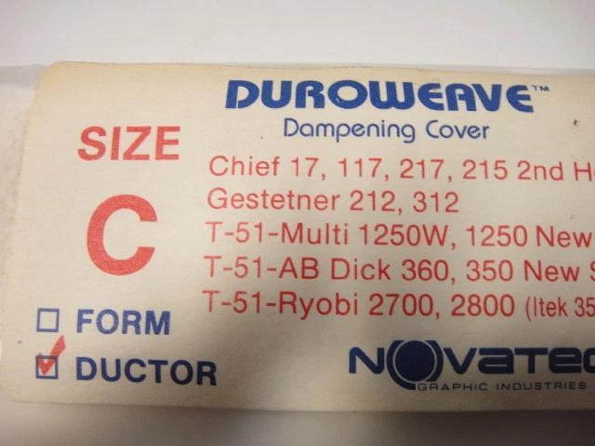 Used Ryobi/AB Dick Dampening Ductor Cover