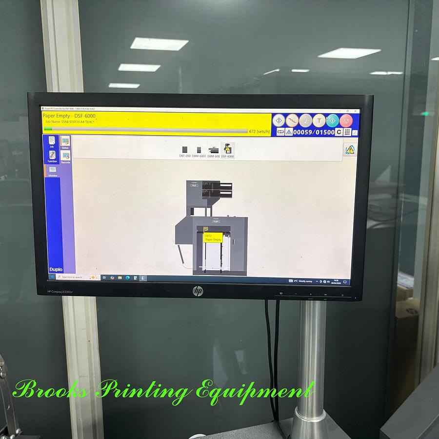 Used Duplo 6000 with Sheet Feeder and Cover Feeder, 2016