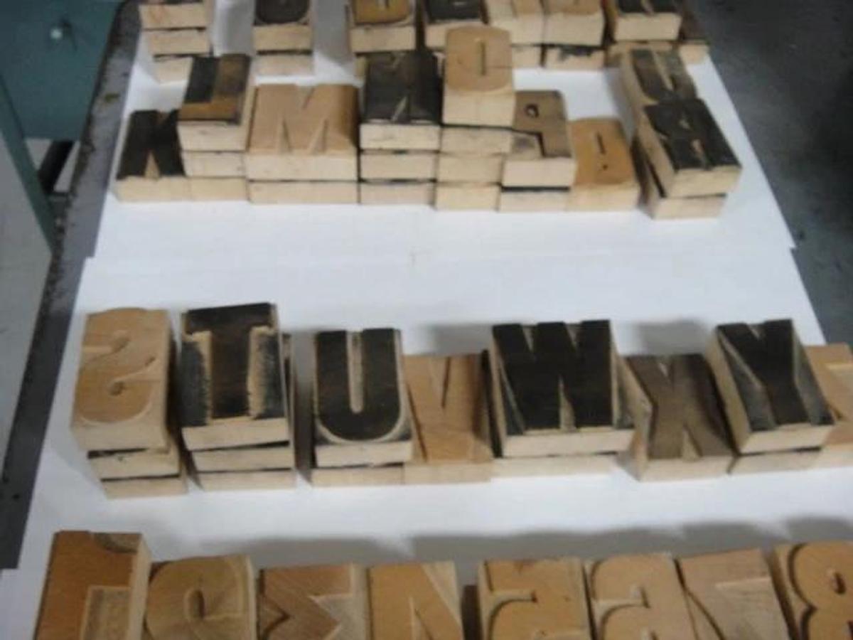 Used Heidelberg Wood Type, $10 Per Letter