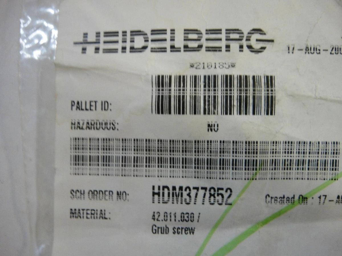 Heidelberg Grub Screw, part #42.011.030