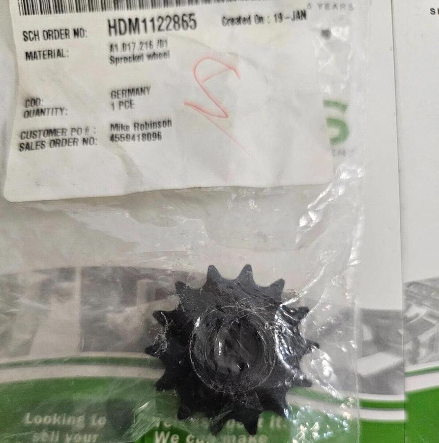 Used Heidelberg Sprocket Wheel, Part #A1.017.216/01