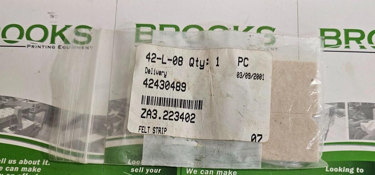 Used Heidelberg Felt Strip for Delivery, Part #ZA3.223402