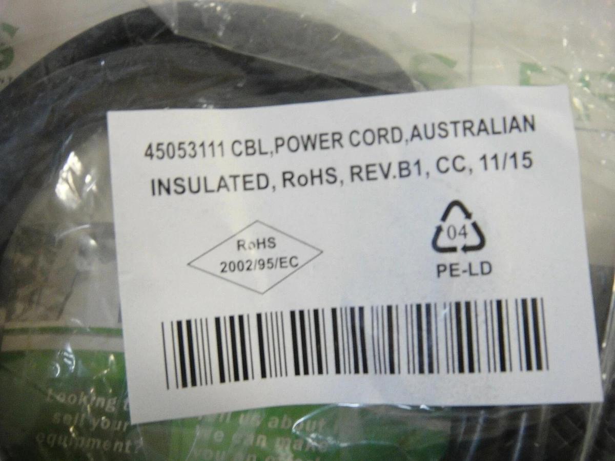 Used Insulated Power Cord, Australian, Part #45053111