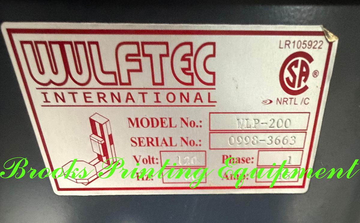 Used Wulftec WLP-200 Semi-Automatic Pallet Stretch Wrapper 