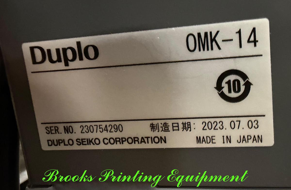 Used Duplo DC-618 with DC In-Line Folder, 2023