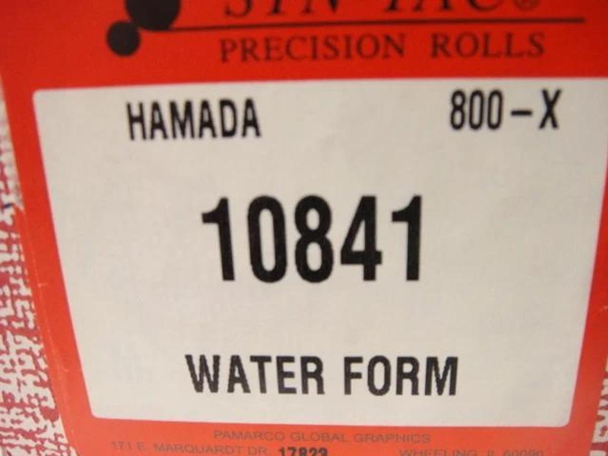 Hamada 800-X Water Form Roller, Part #10841