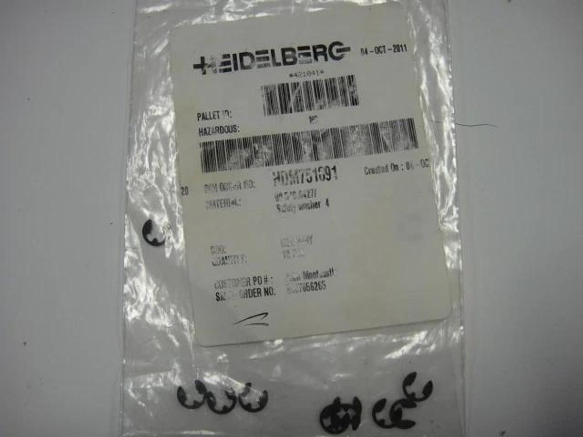 Used Heidelberg Safety Washer, Part #HDM751891