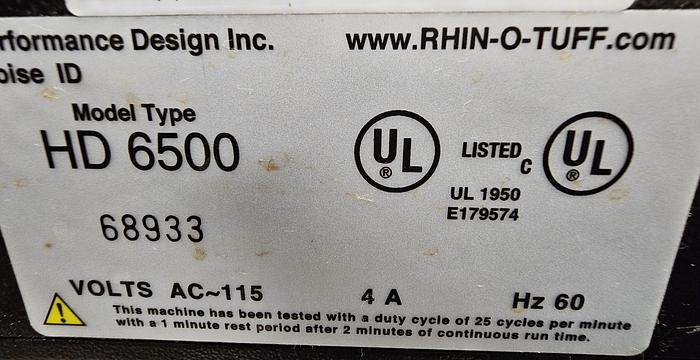 Used Performance Design HD 6500 Heavy Duty Electric Punch