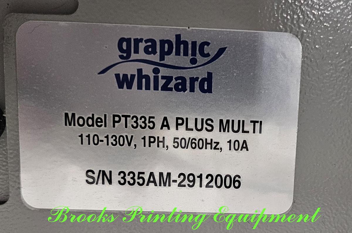 Used Graphic Whizard PT 335A Plus Multi Crease Up/Down, Cross/Rotary/Bi/Strike Perf & Score, Video