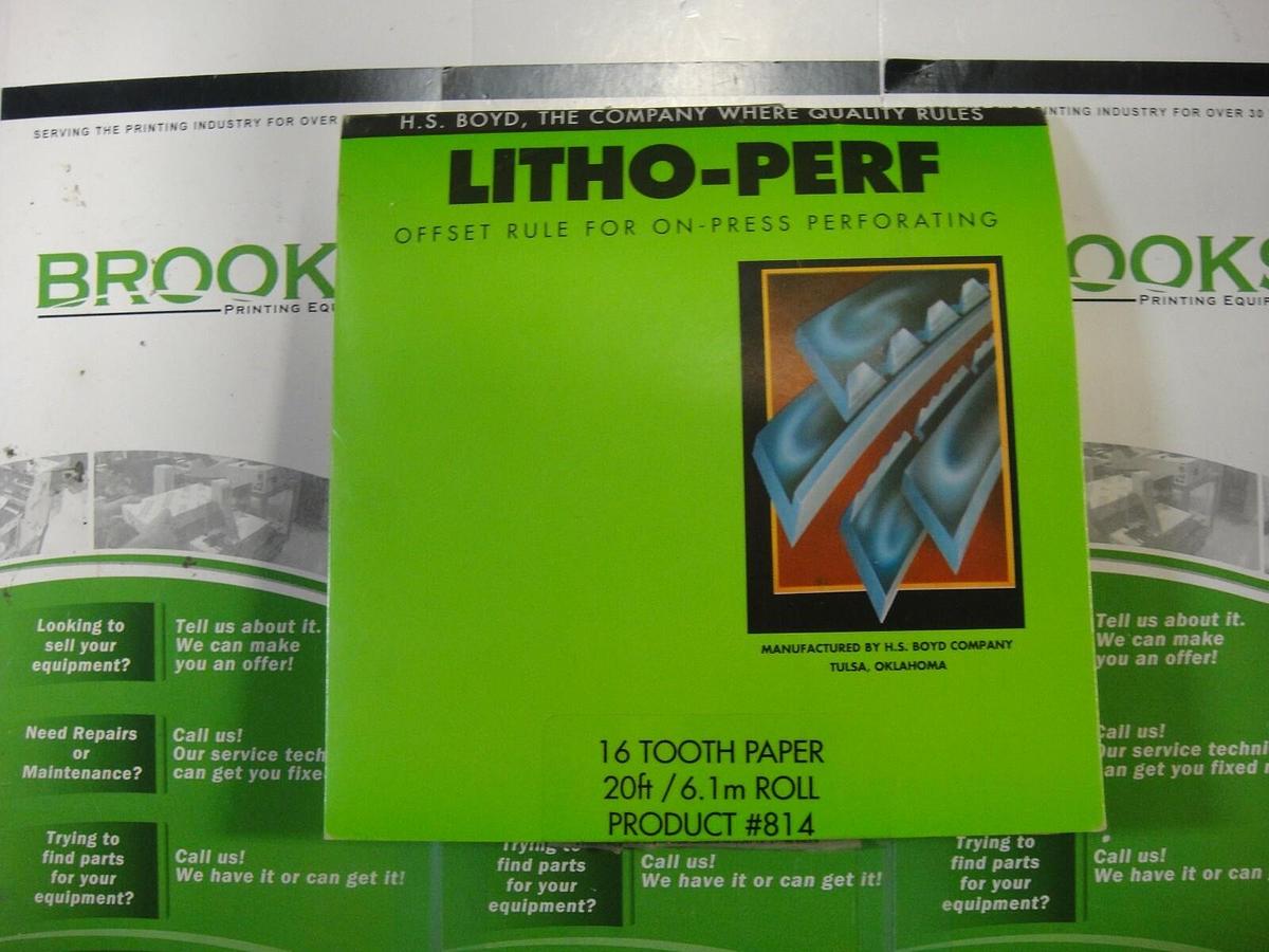 Used Litho-Score 16 Tooth (Score Paper or Card) Product #814