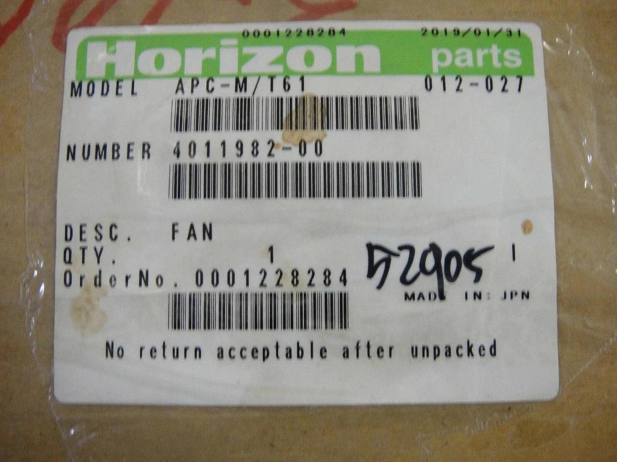 Horizon APC-M/T61 Paper Cutter Fan, Part #4011982-00